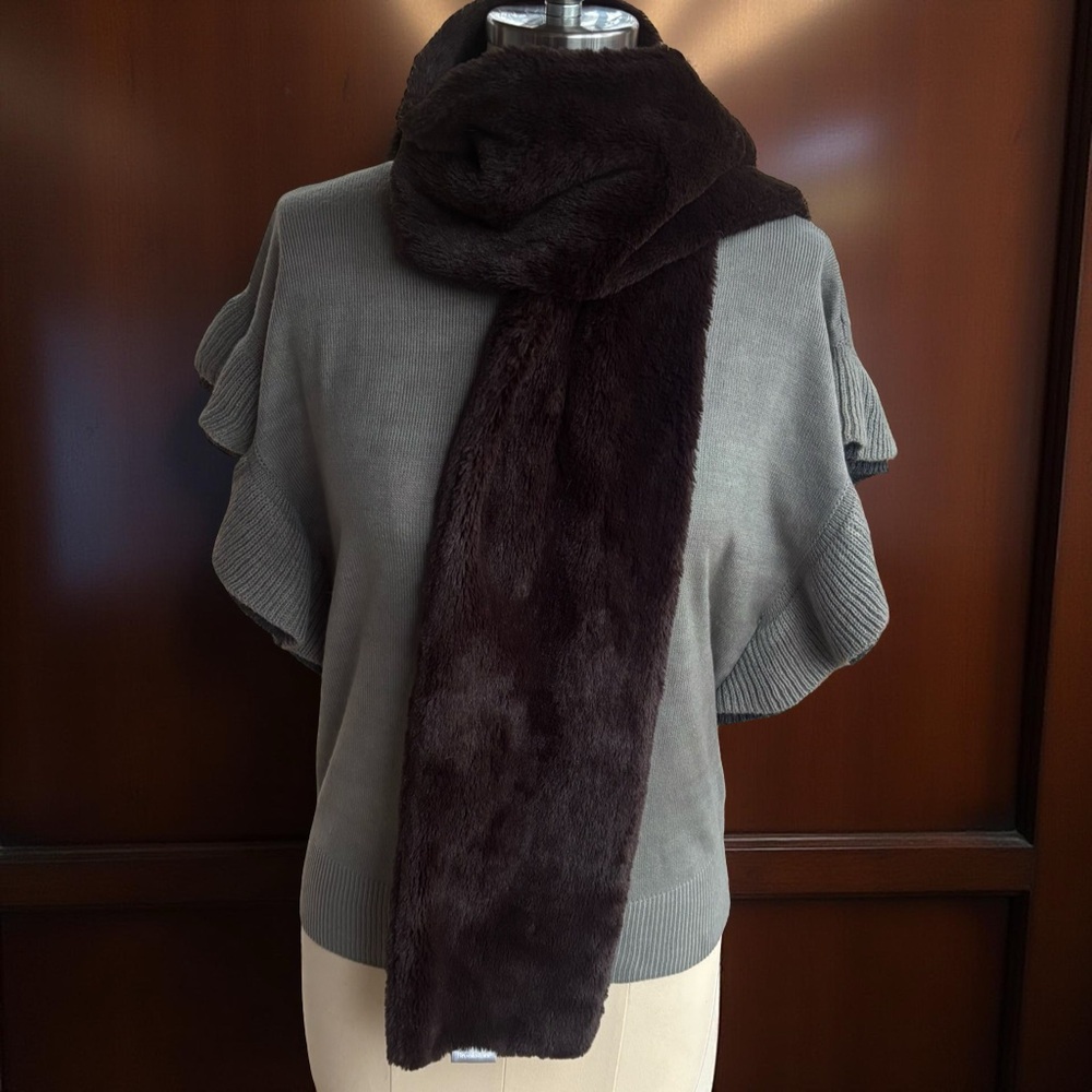 ~BUNDLE ONLY~Brookstone Dark Brown Faux Fur Scarf